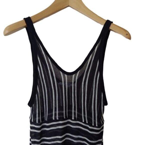 T by Alexander Wang Striped Linen Scoop  Tank Top - Picture 9 of 10